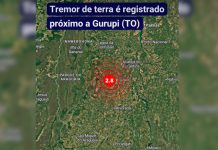Tremor de terra de magnitude 2,8 é registrado no interior do TO, diz rede sismográfica
