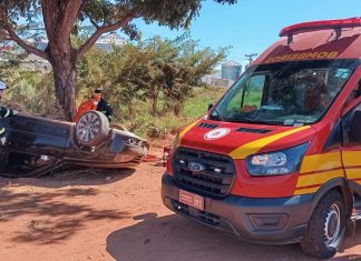 Capotamento deixa um morto e um ferido próximo a Paraíso do Tocantins